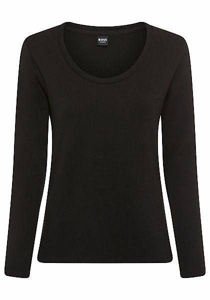 BOSS Langarmshirt "Waffle", Schlaf-Top, Waffelstruktur, aus Baumwollmix günstig online kaufen