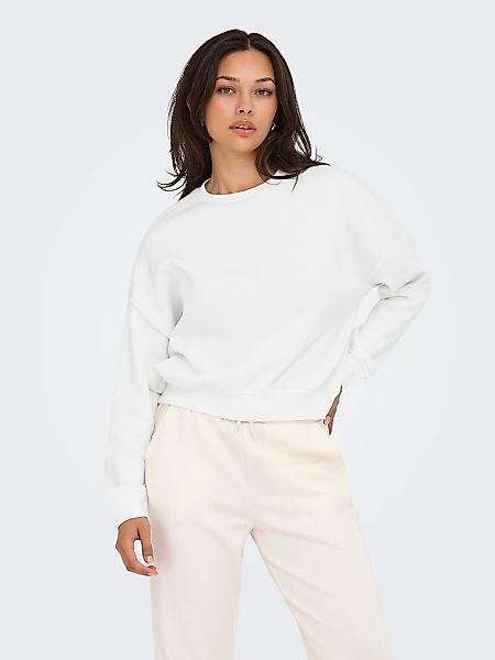 ONLY Sweatshirt "ONLSWEAT L/S CREW OVERSIZE SWT", Baumwollmischung, loose f günstig online kaufen
