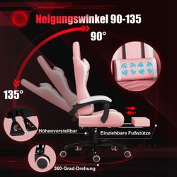 Furnicopia Gaming-Stuhl Gaming Chair Ergonomisch höhenverstellbar günstig online kaufen