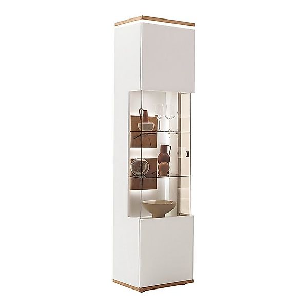 Lomadox Vitrine MULLINGAR-05 Vitrinenschrank mit LED-Beleuchtung, weiß mit günstig online kaufen