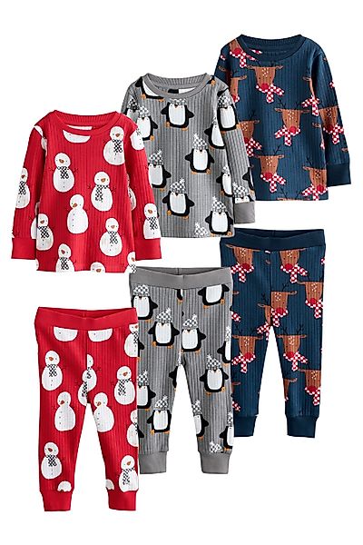 Next Pyjama Xmas Snuggle Schlafanzüge, 3er-Pack günstig online kaufen
