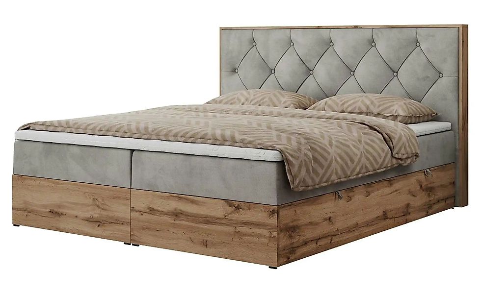 Boxbett mit Bettkasten Veneto ¦ grau ¦ Maße (cm): B: 148 H: 115 Betten > Ko günstig online kaufen