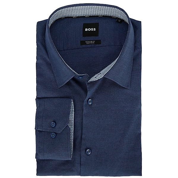 BOSS Businesshemd mit Elasthan, langarm Farbe blau Größe: 46 günstig online kaufen
