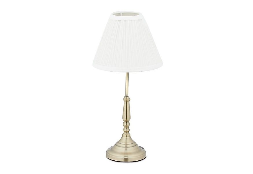 relaxdays Tischleuchte Tischlampe weiß gold günstig online kaufen