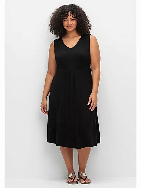 Sheego Jerseykleid Große Größen mit Raffung vorn günstig online kaufen