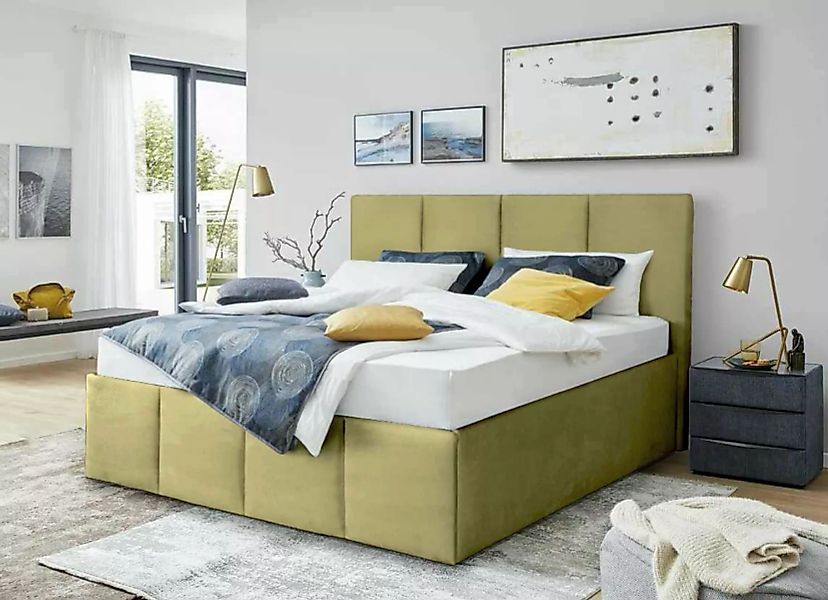 Halmon Schlafkomfort Betten Polsterbett Dalas, 100 cm höhe des Kopfteils, i günstig online kaufen