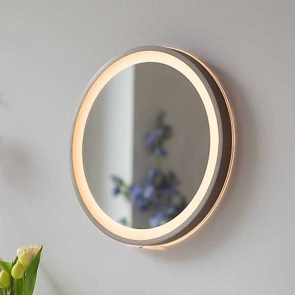 LED-Wandspiegel VIDRO, bronze, Ø 36 cm, Powerbank, Schalter günstig online kaufen
