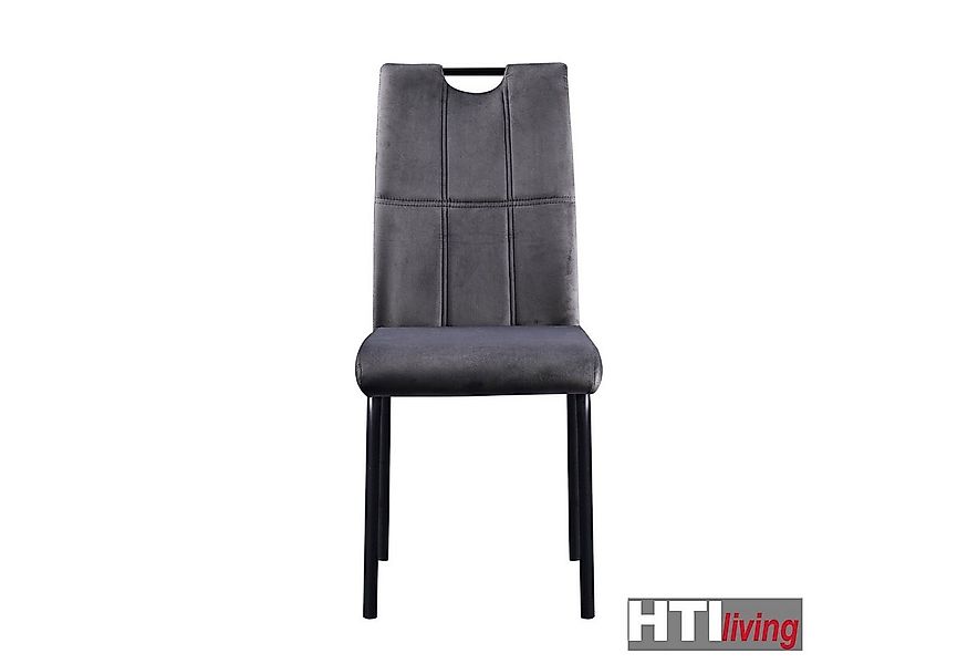 HTI-Living Esszimmerstuhl Stuhl Denton Velvet Grau (Stück, 1 St), Esszimmer günstig online kaufen