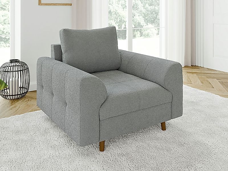 S-Style Möbel Sessel Leif mit Braun günstig online kaufen