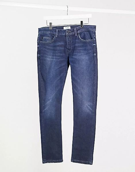 Only & Sons – Schmal geschnittene Jeans in verwaschenem Blau günstig online kaufen
