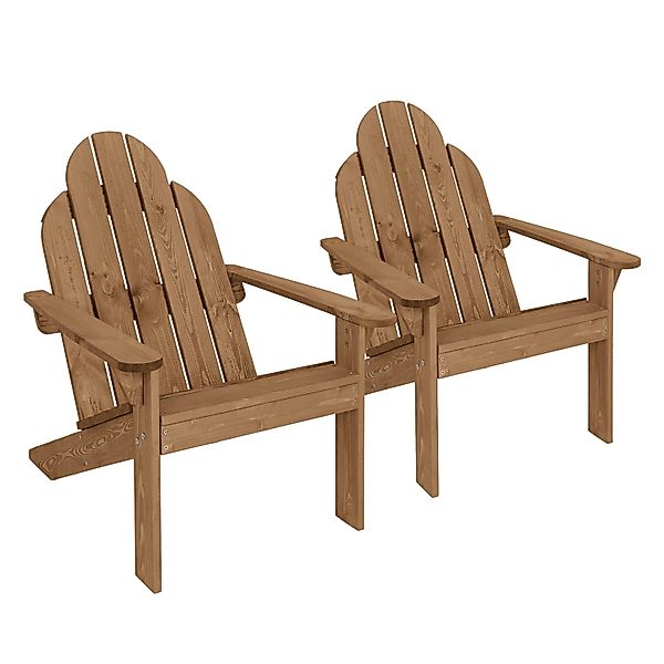 ECD Germany Gartenstuhl Adirondack-Stuhl mit Rückenlehne günstig online kaufen