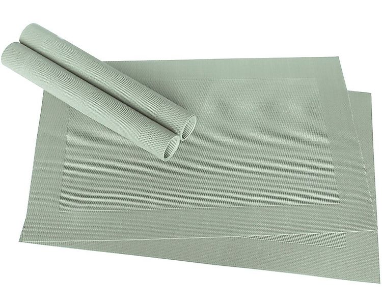 matches21 HOME & HOBBY Platzset Tischset BORDA 4er Grün Pastellgrün Tischun günstig online kaufen