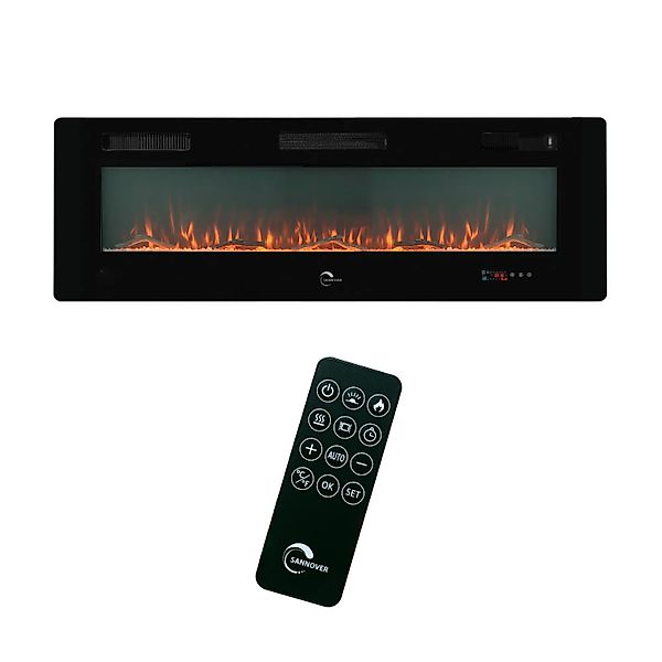 Sannover Elektrokamin mit LED-Flammeneffekt Valtaia Plat 2000 W 152 cm günstig online kaufen