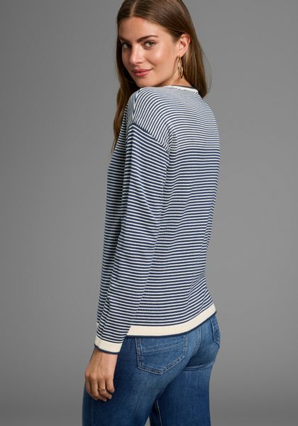Laura Scott Rundhalspullover Feinstrickpullover aus Strukturstrick günstig online kaufen