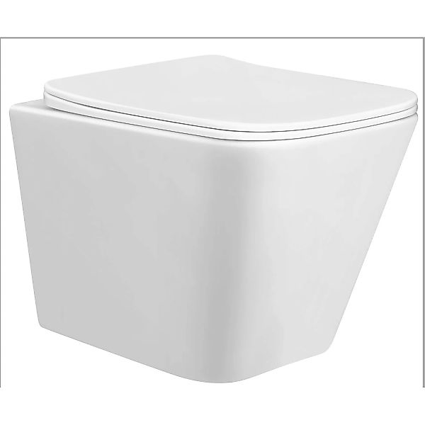 Verosan+ Wand-WC Set Aliki Square spülrandlos Weiß inkl. WC-Sitz günstig online kaufen