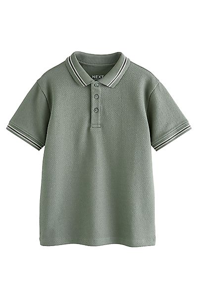 Next Poloshirt Strukturiertes Polohemd mit kurzen günstig online kaufen