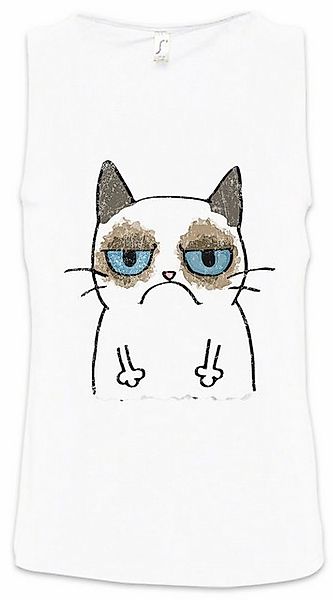 Urban Backwoods Tanktop Grumpy Cat II Ärmelloses T-Shirt Cats Katze Gatto G günstig online kaufen