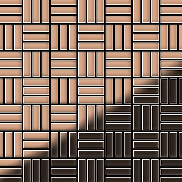 ALLOY Mosaik Fliese Massiv Metall Kupfer Gewalzt Kupfer 1,6mm Stark Basketw günstig online kaufen