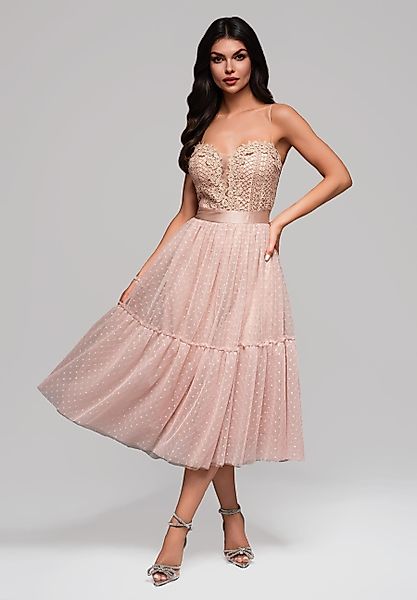 OMBRE Abendkleid Midikleid mit Spitze und günstig online kaufen