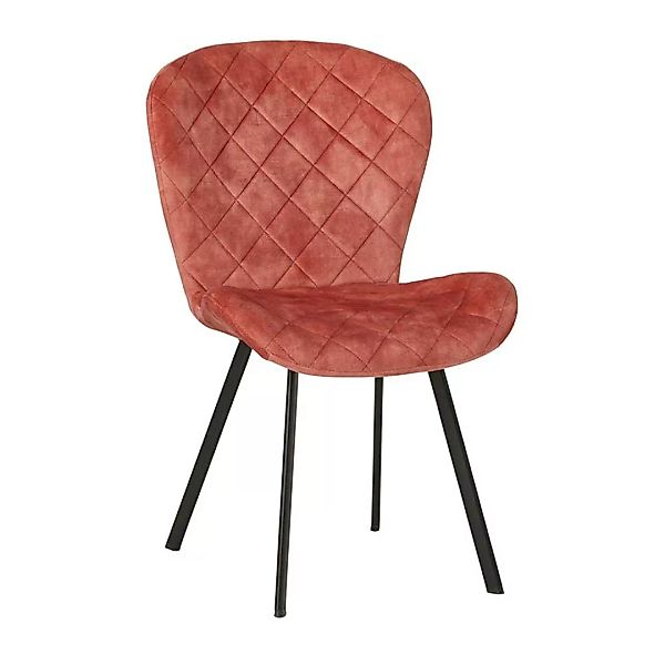 Esstisch Stühle Rosa Samt mit Gestell aus Metall 47 cm Sitzhöhe (2er Set) günstig online kaufen