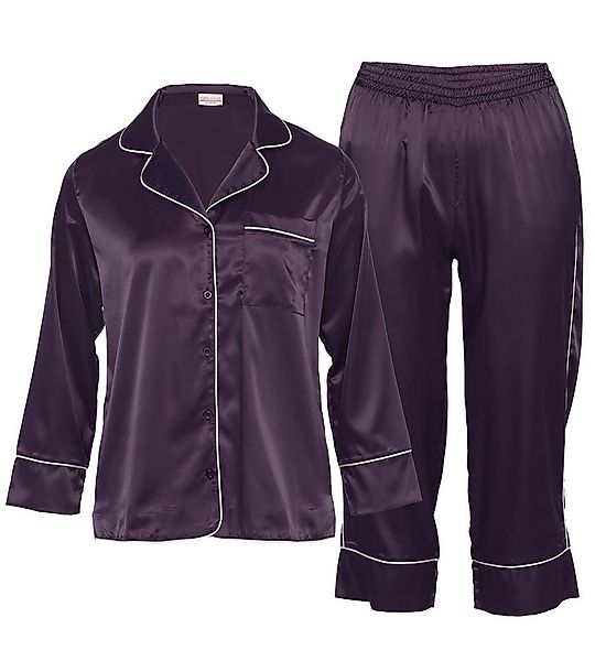 Pure Shape Pyjama Hemdbluse & Hose elastisch (Set, 2-teilig) in Satin günstig online kaufen
