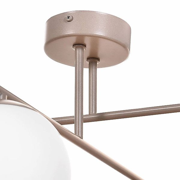 Deckenleuchte Aurora, beige, 4-flammig, Glas, Metall günstig online kaufen