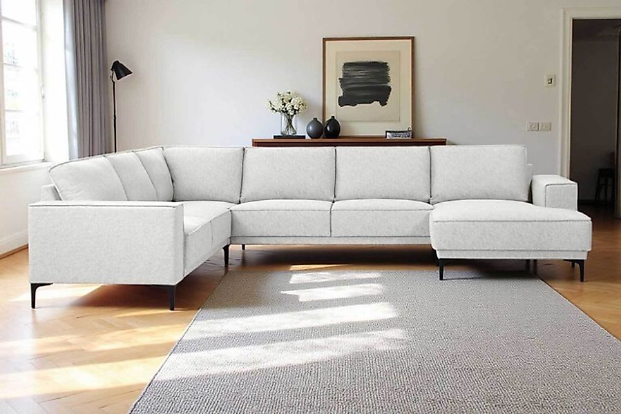 Places of Style Wohnlandschaft »XXL Sofa Oland, Struktur, Flachgewebe, Luxu günstig online kaufen