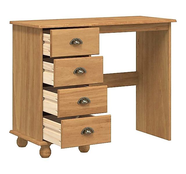 vidaXL Schreibtisch Schreibtisch ASKIM Braun 95 x 40 x 75 cm Massives Kiefe günstig online kaufen