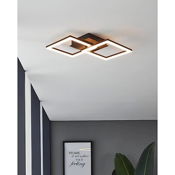 Eglo LED-Deckenleuchte Paranday-Z 52,5 cm Weiß Schwarz günstig online kaufen