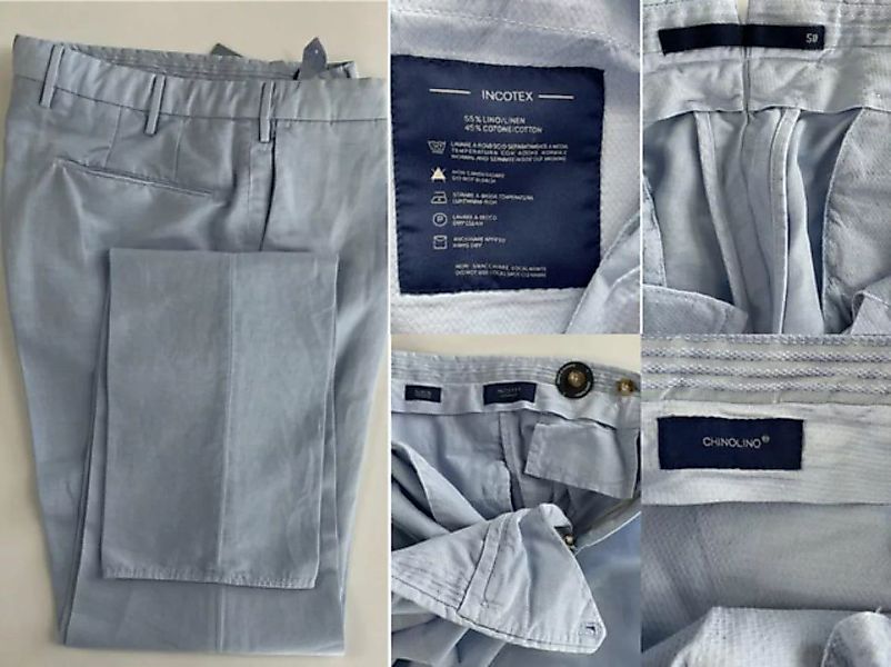 Incotex Loungehose INCOTEX Italy Chinolino Luxury Lino Cotton Slim Fit Trou günstig online kaufen