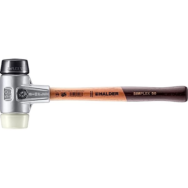 Halder Simplex Schonhammer Ø 50 mm Gummi Schwarz   Nylon mit Aluminiumgehäu günstig online kaufen