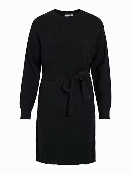 Vila Shirtkleid Strickkleid Rundhalsausschnitt und Gürtel langärmlig (kurz) günstig online kaufen