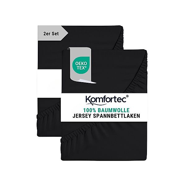 Komfortec Spannbettlaken Jersey Spannbettuch, 90x200, 140x200, günstig online kaufen