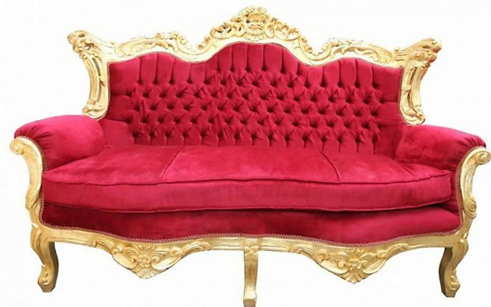 Casa Padrino 2-Sitzer Barock 2er Sofa Master Bordeaux Rot / Gold Mod2 - Woh günstig online kaufen