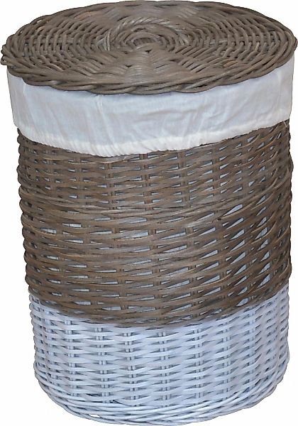 my home Wäschekorb »aus Rattan, Höhe ca. 51 cm + 60 cm«, (Set, 2 St.), hand günstig online kaufen