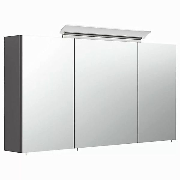 Lomadox Spiegelschrank NEWLAND-02 anthrazit Seidenglanz 120/68,5/17-23cm günstig online kaufen