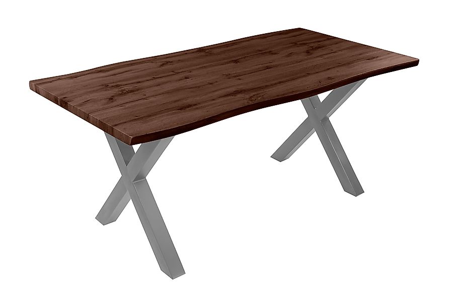 Loreno® Esstisch Josy, Nussbaumholz, Baumkante, MDF-Platte, günstig online kaufen