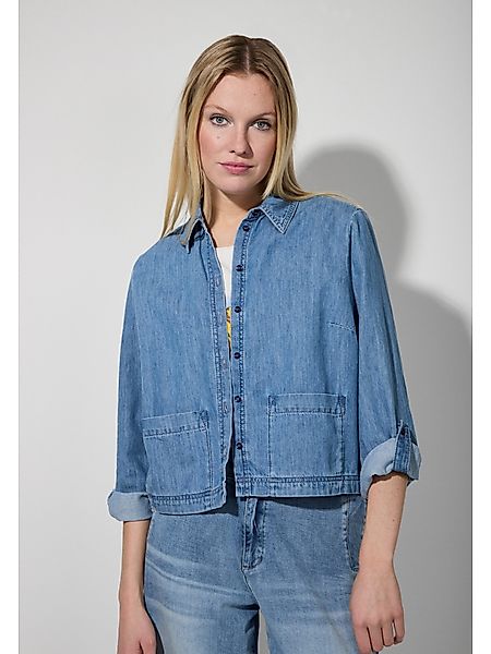 MORE&MORE Langarmbluse Jeansbluse günstig online kaufen