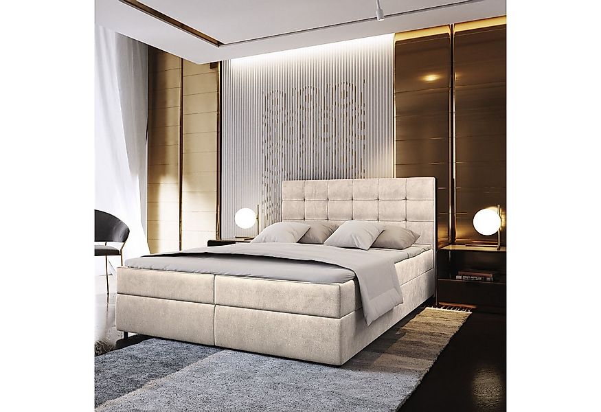 Masseno Boxbett GLOS 180x200 cm mit Bonell Matratze und Topper günstig online kaufen