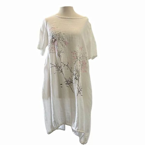 BZNA Shirtkleid Ban Damen Blumen Muster Tunika Kleid mit Perlen günstig online kaufen
