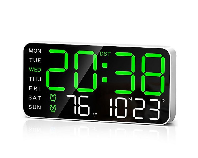 DOPWii Uhr 9,5'' Große Digitale Wanduhr, LED Wecker mit Großen Ziffern, Dat günstig online kaufen