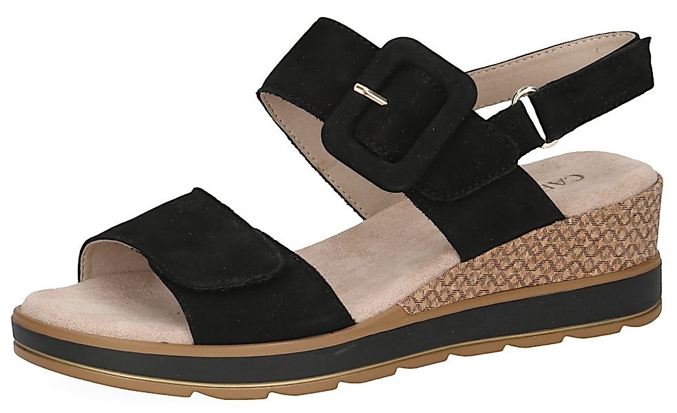 Caprice 9-28753-42 008 Black Nubuc Sandale günstig online kaufen