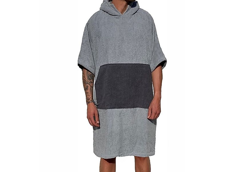 HOMELEVEL Bademantel Badeponcho Unisex aus 100% Baumwolle für Erwachsene mi günstig online kaufen