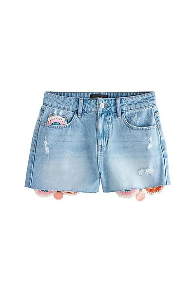 Next Shorts Denim-Shorts in Häkeloptik aus günstig online kaufen