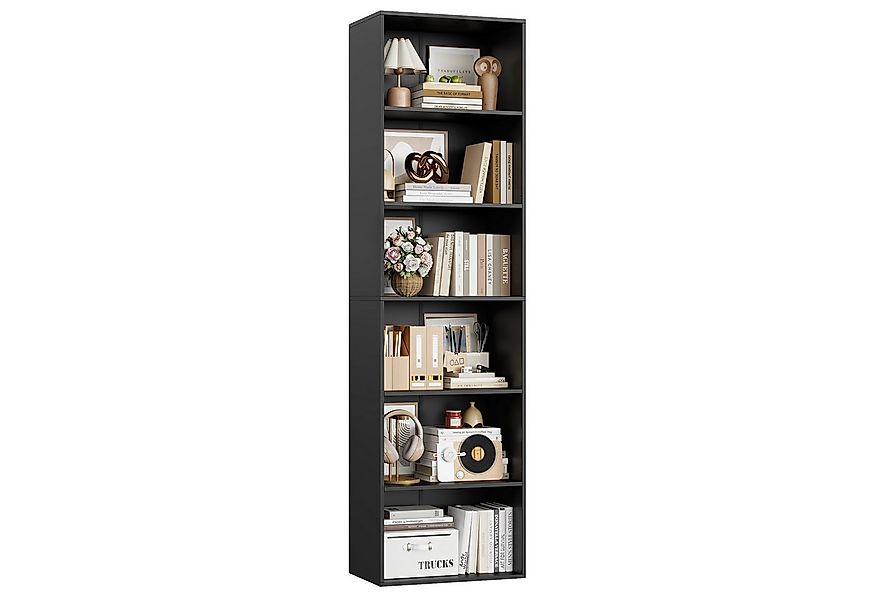 Homfa Bücherregal Regal mit 6 Fächern, 190,5cm Bücherschrank Standregal, ve günstig online kaufen