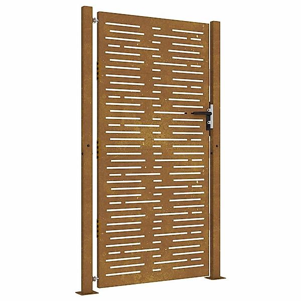 vidaXL Gartentor 105 x 205 cm Cortenstahl Quadratisches Design 153255 günstig online kaufen