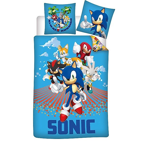 Sonic Kinderbettwäsche Sonic Always Running Kinderbettwäsche günstig online kaufen