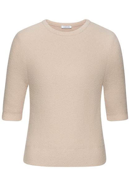 LASCANA Kurzarmpullover, flauschiger Strickpullover, figurnaher Schnitt günstig online kaufen