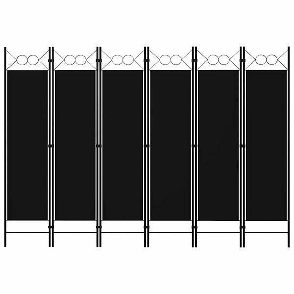vidaXL Raumteiler 6-tlg. Raumteiler Schwarz 240 günstig online kaufen
