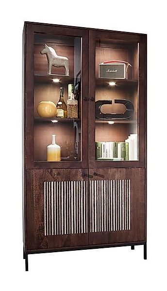 Vitrine Vitrine, MANDALAY, Braun, B 103 cm, T 40 cm günstig online kaufen